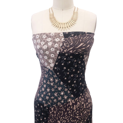 P-2890-636-NAVY-MOCHA - PRINTED CREPON 100% RAYON CREPON