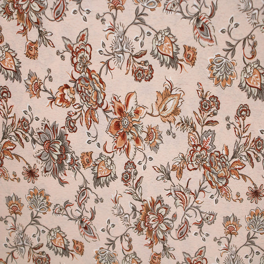 P-2899-754-TAN-APRICOT - PRINTED POLY MOROCCAN 100% POLY