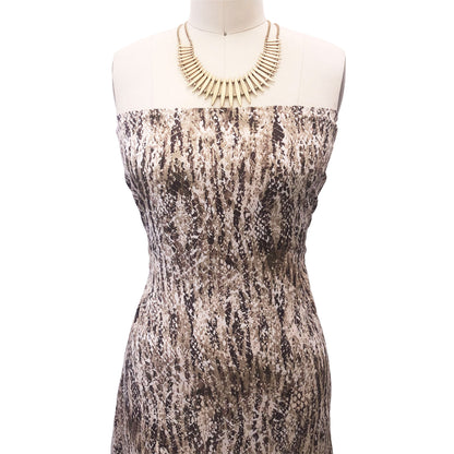 P-2901-754-ECRU-NEUTRAL - PRINTED POLY MOROCCAN 100% POLY