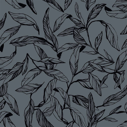 P-2904-754-SLATE-BLACK - PRINTED POLY MOROCCAN 100% POLY