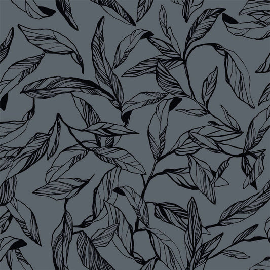 P-2904-754-SLATE-BLACK - PRINTED POLY MOROCCAN 100% POLY