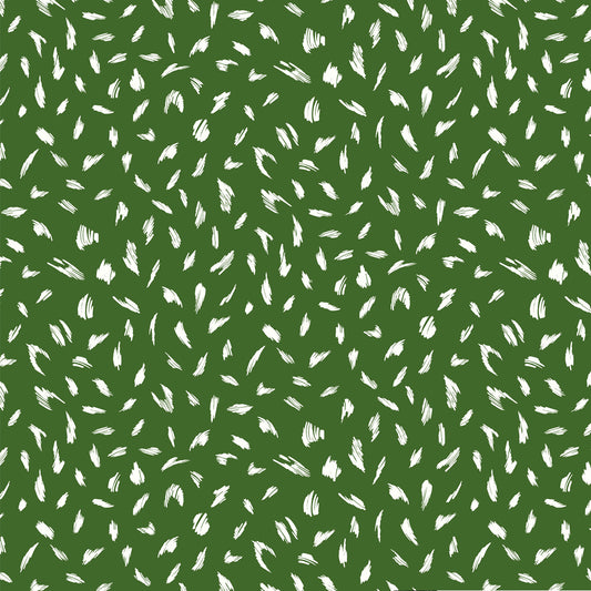 P-2908-456-GREEN-OFF-WHITE - PRINTED STRETCH SATIN 100% POLY