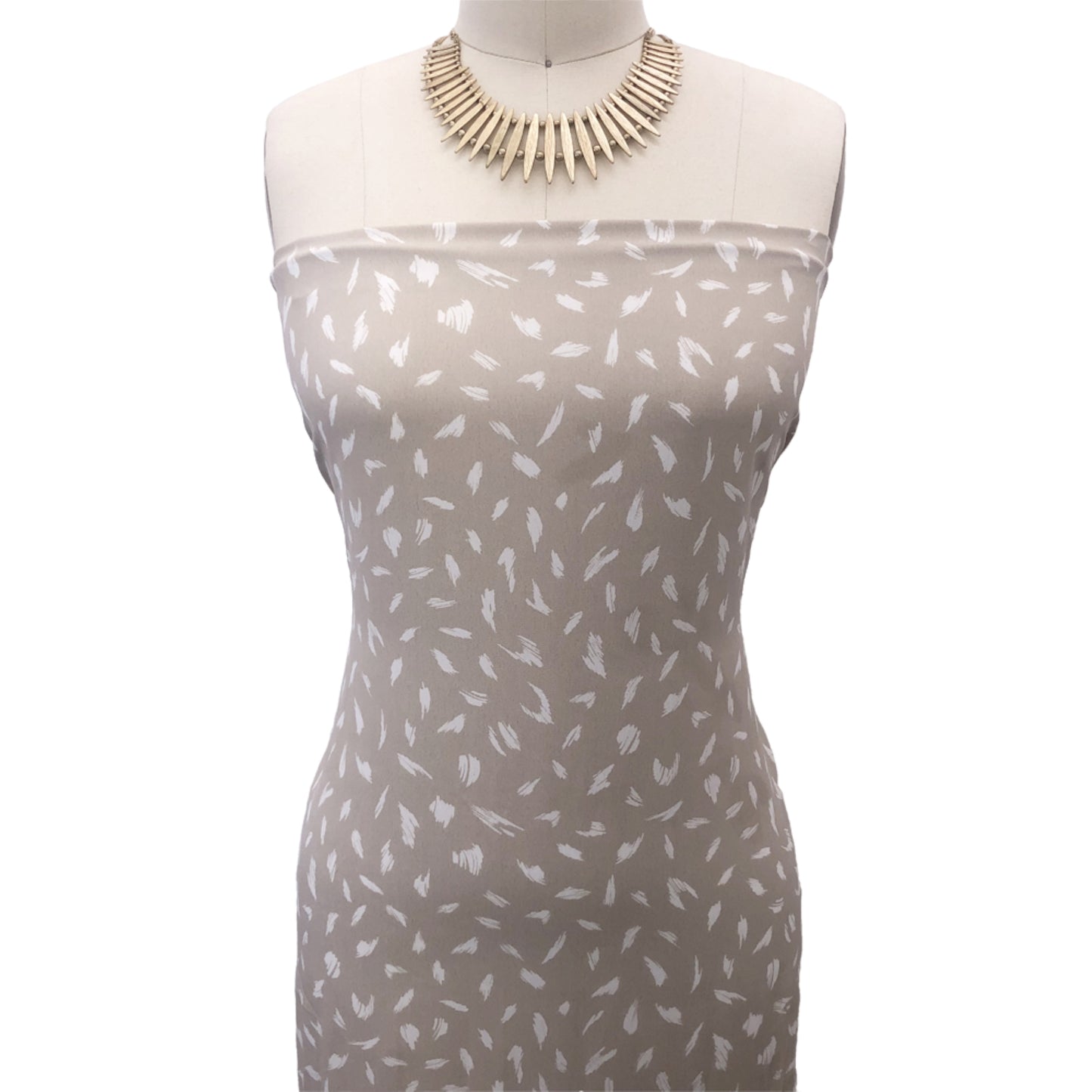 P-2908-754-TAN-OFF-WHITE - PRINTED POLY MOROCCAN 100% POLY