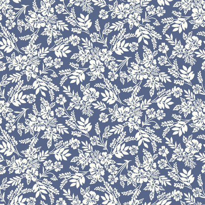 P-2920-754-BLUE-OFF-WHITE - PRINTED POLY MOROCCAN 100% POLY