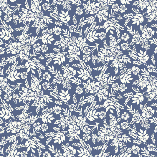 P-2920-754-BLUE-OFF-WHITE - PRINTED POLY MOROCCAN 100% POLY