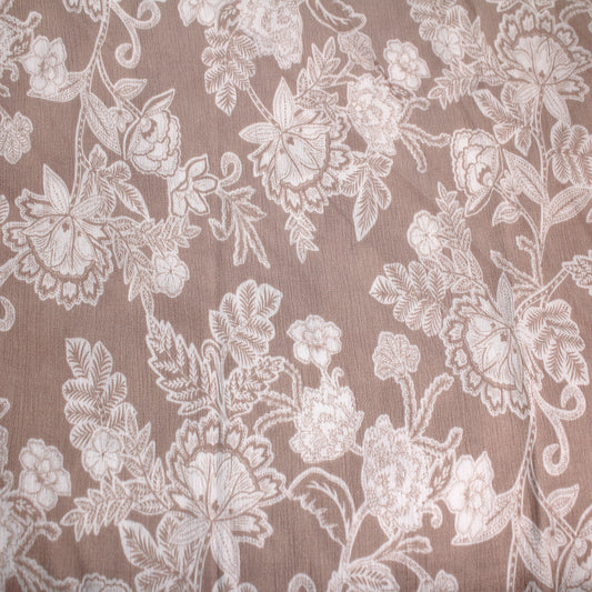 P-2925-636-SAND-OFF-WHITE PRINTED CREPON 100% RAYON CREPON