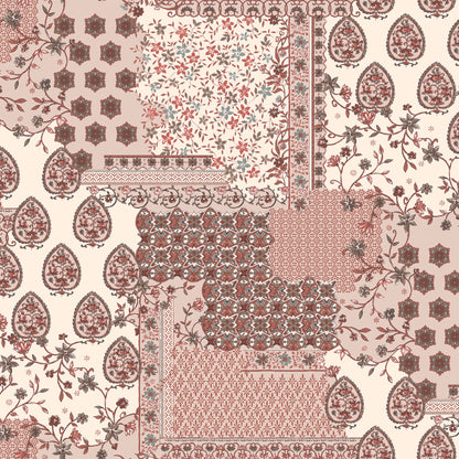 P-2934-636-TAN-CLAY - PRINTED CREPON 100% RAYON CREPON