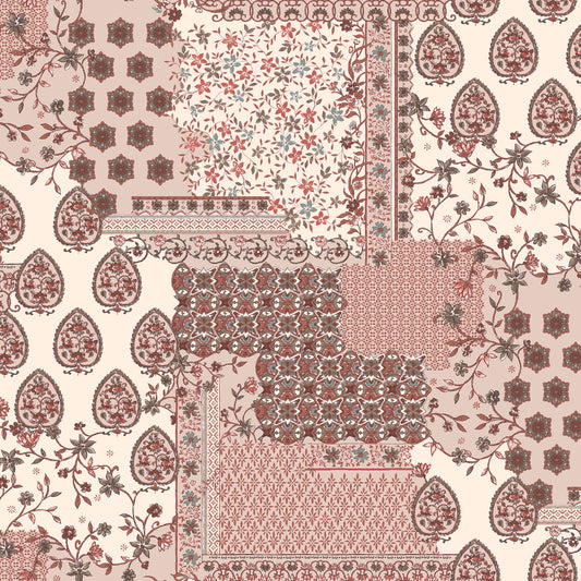 P-2934-636-TAN-CLAY - PRINTED CREPON 100% RAYON CREPON