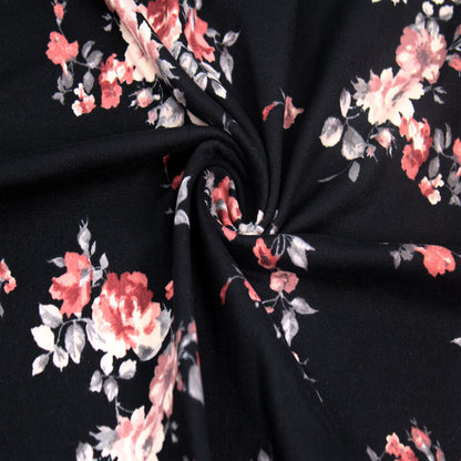 P-2935-668-BLACK-MAUVE - PRINTED DTY 92% POLY 8% SPANDEX DTY DOUBLE SIDED BRUSH