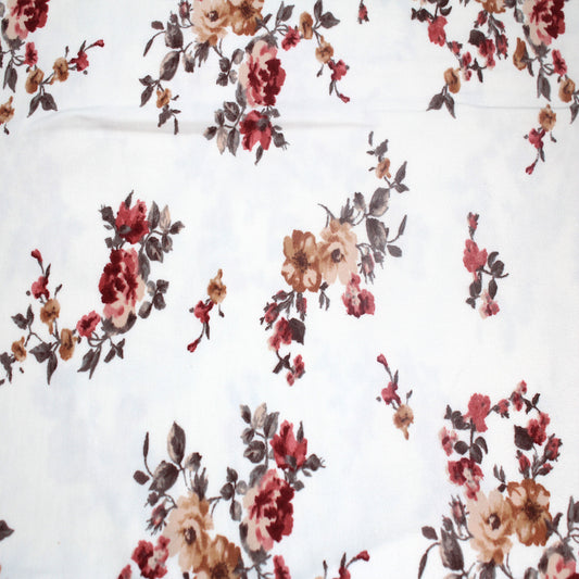 P-2935-668-ECRU-CORAL - PRINTED DTY 92% POLY 8% SPANDEX DTY DOUBLE SIDED BRUSH