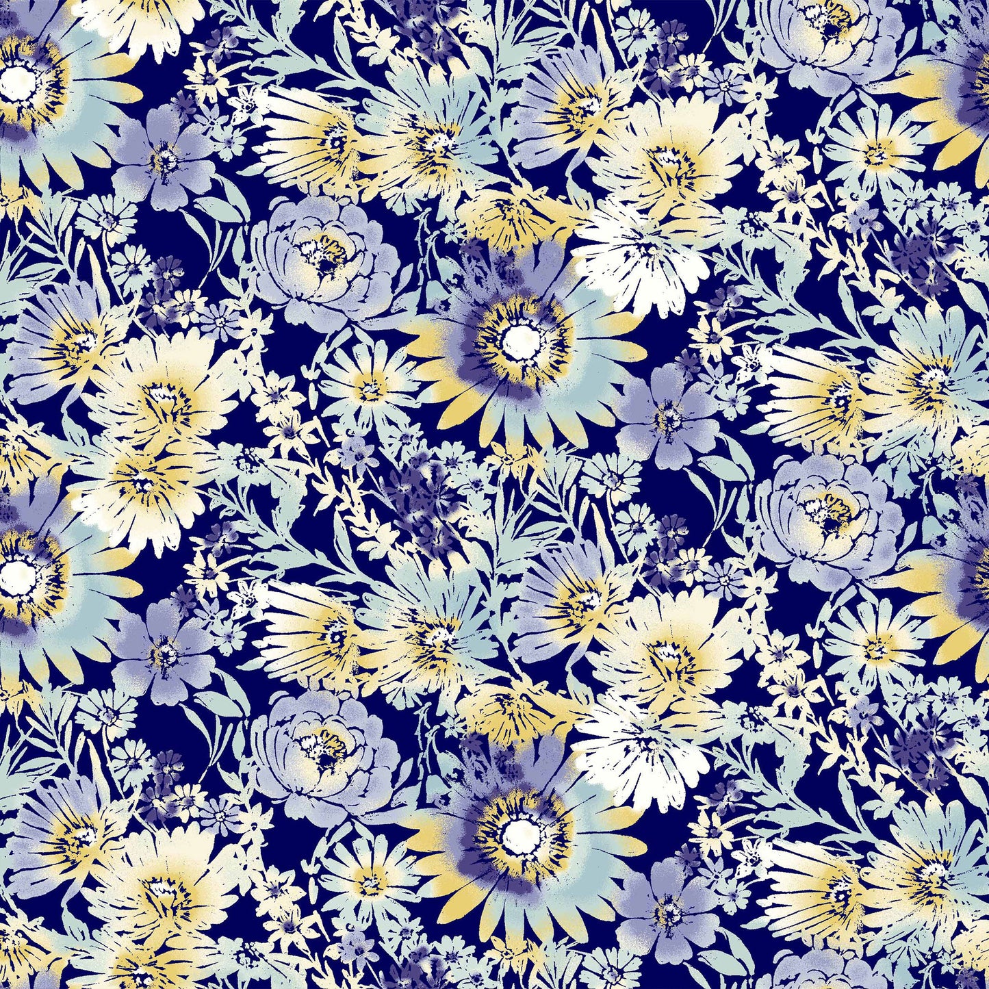 P-295-586-NAVY-BLUE - PRINTED CREPE CHIFFON 97% POLY 3% SPANDEX