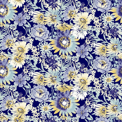 P-295-586-NAVY-BLUE - PRINTED CREPE CHIFFON 97% POLY 3% SPANDEX