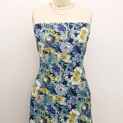 P-295-586-NAVY-BLUE - PRINTED CREPE CHIFFON 97% POLY 3% SPANDEX