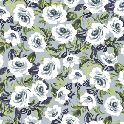 P-2963-504-BLUE-OFF-WHITE - PRINTED WOOL DOBBY 100% POLYESTER