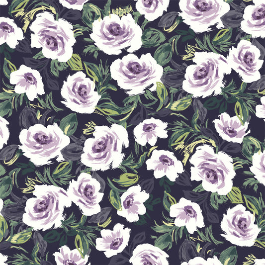 P-2963-504-INDIGO-PURPLE-LILAC - PRINTED WOOL DOBBY 100% POLYESTER