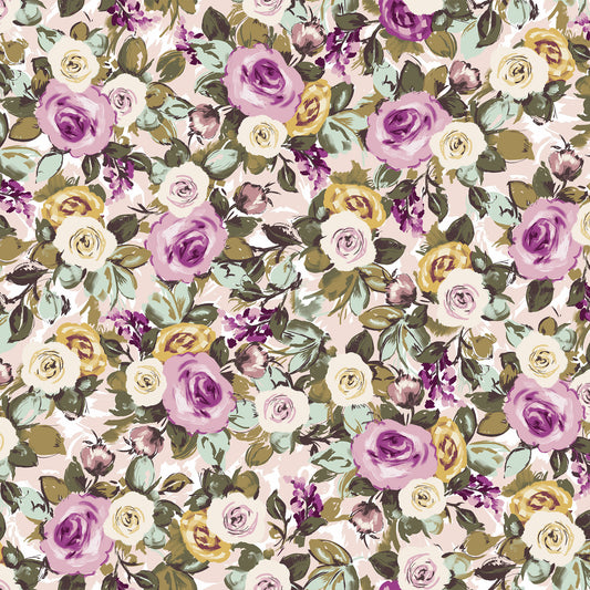 P-2964-504-BLUSH-PINK - PRINTED WOOL DOBBY 100% POLYESTER