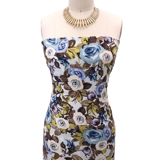 P-2964-754-PALE-BLUE-MISTY-BLUE - PRINTED POLY MOROCCAN 100% POLY