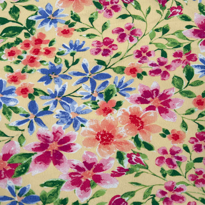 P-2965-754-BANANA-PEACH - PRINTED POLY MOROCCAN 100% POLY