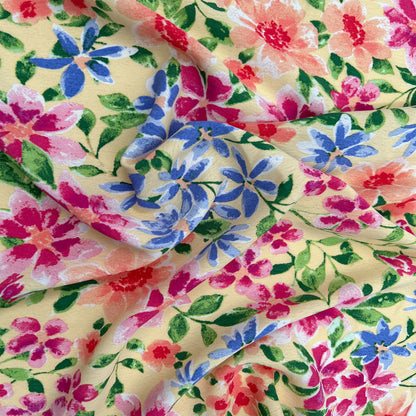 P-2965-754-BANANA-PEACH - PRINTED POLY MOROCCAN 100% POLY