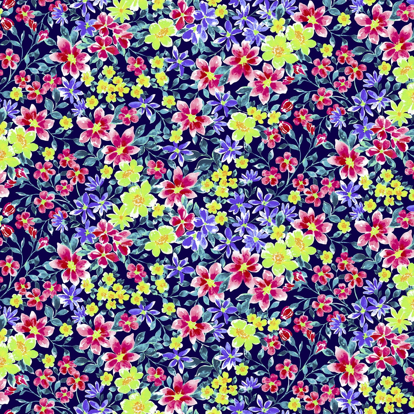 P-2965-754-NAVY-BERRY - PRINTED POLY MOROCCAN 100% POLY