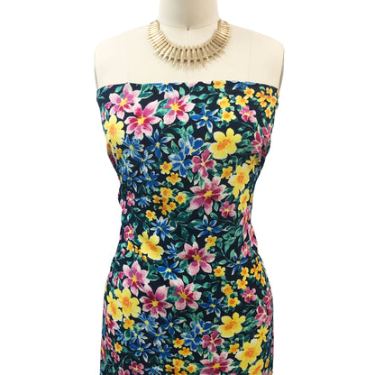 P-2965-754-NAVY-BERRY - PRINTED POLY MOROCCAN 100% POLY