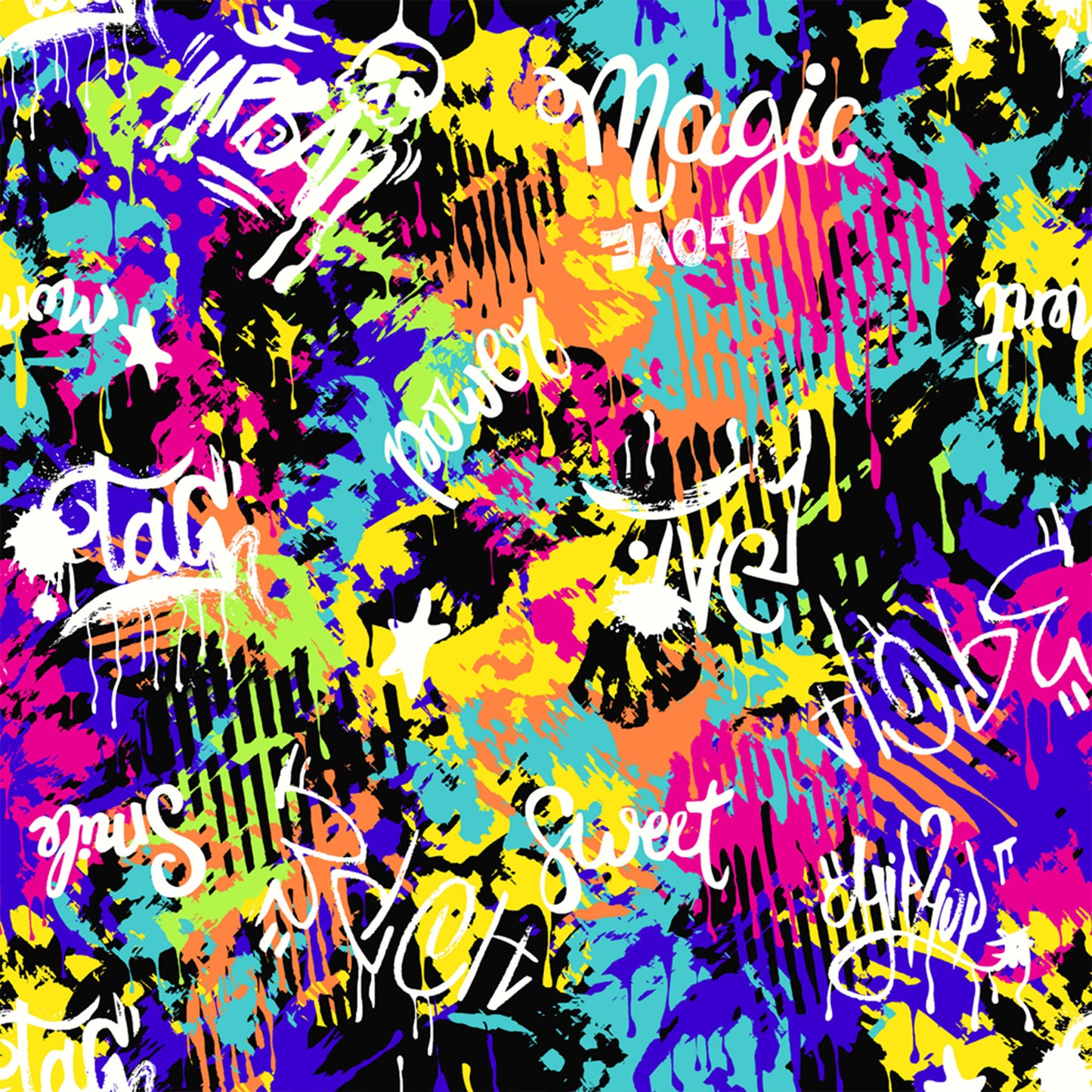 P-2972-668-BLACK-ORANGE - PRINTED DTY 92% POLY 8% SPANDEX DTY DOUBLE SIDED BRUSH