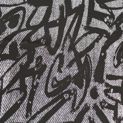 P-2975-698-CHARCOAL-BLACK - PRINTED RAYON CHALLIS 100% RAYON CHALLIS