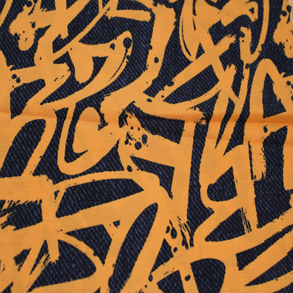 P-2975-698-CHARCOAL-YAM - PRINTED RAYON CHALLIS 100% RAYON CHALLIS