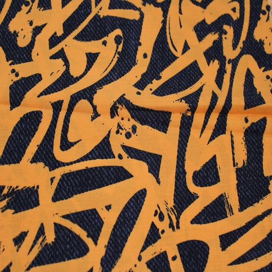 P-2975-698-CHARCOAL-YAM - PRINTED RAYON CHALLIS 100% RAYON CHALLIS