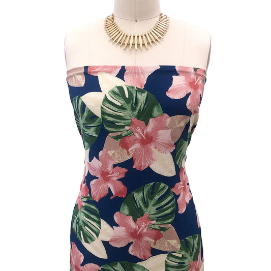 P-2980-754-INK-MAUVE-GLOW - PRINTED POLY MOROCCAN 100% POLY