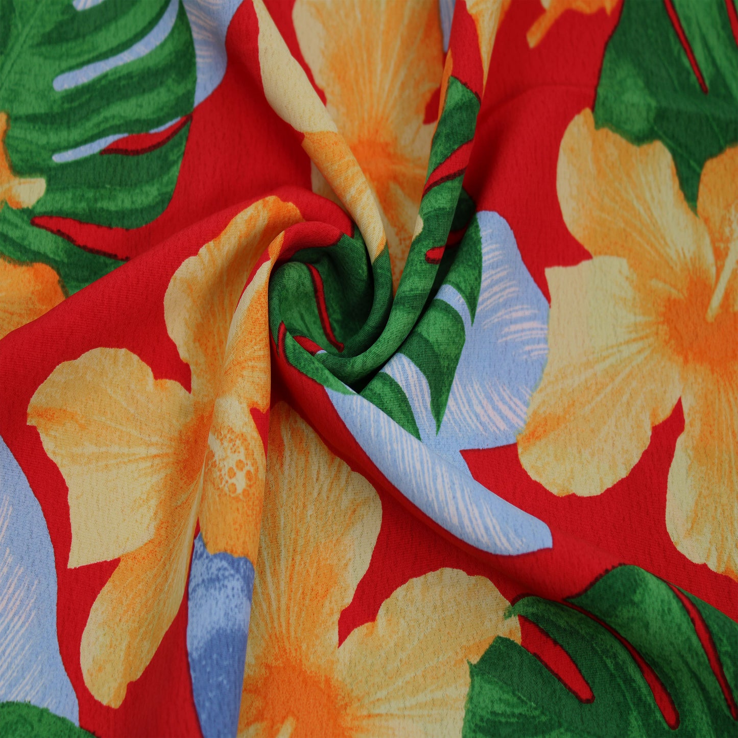 P-2980-754-RED-MARIGOLD - PRINTED POLY MOROCCAN 100% POLY