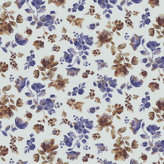 P-2982-504-PALE-BLUE-PERI - PRINTED WOOL DOBBY 100% POLYESTER