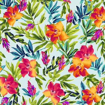 P-2983-504-MINT-ORANGE - PRINTED WOOL DOBBY 100% POLYESTER