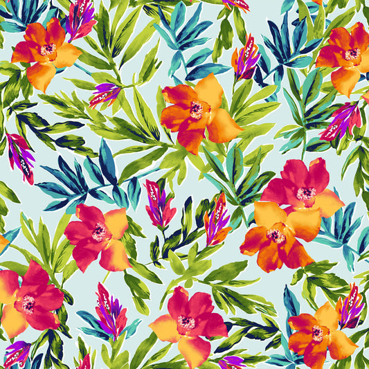 P-2983-504-MINT-ORANGE - PRINTED WOOL DOBBY 100% POLYESTER