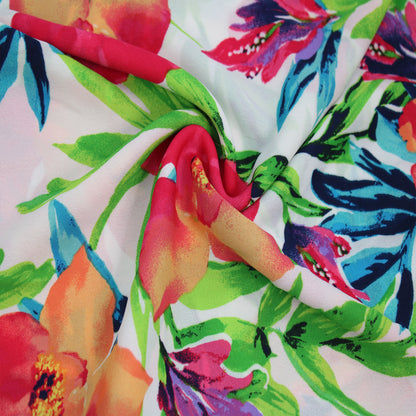 P-2983-504-OFF-WHITE-NECTARINE - PRINTED WOOL DOBBY 100% POLYESTER