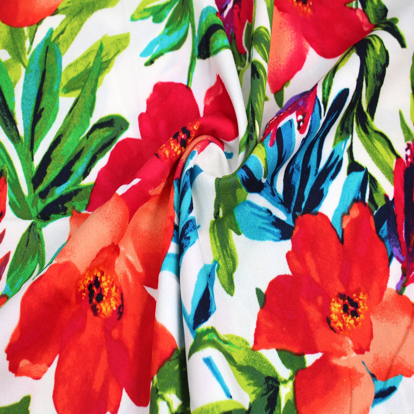 P-2983-702-OFF-WHITE-NECTARINE -  PRINTED SCUBA CREPE 97% POLY 3% SPANDEX