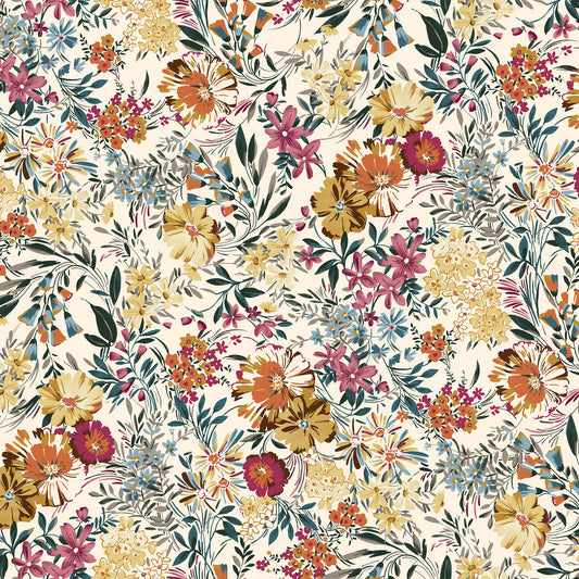 P-2985-504-TAN-GOLDEN-GLOW - PRINTED WOOL DOBBY 100% POLYESTER