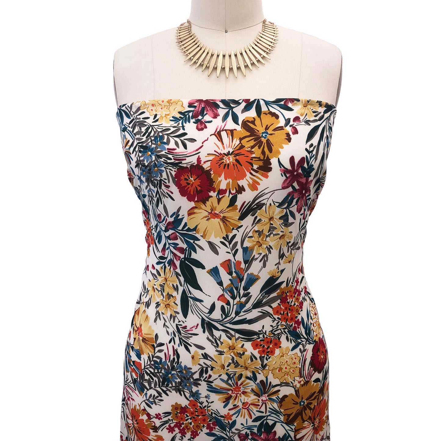 P-2985-504-TAN-GOLDEN-GLOW - PRINTED WOOL DOBBY 100% POLYESTER