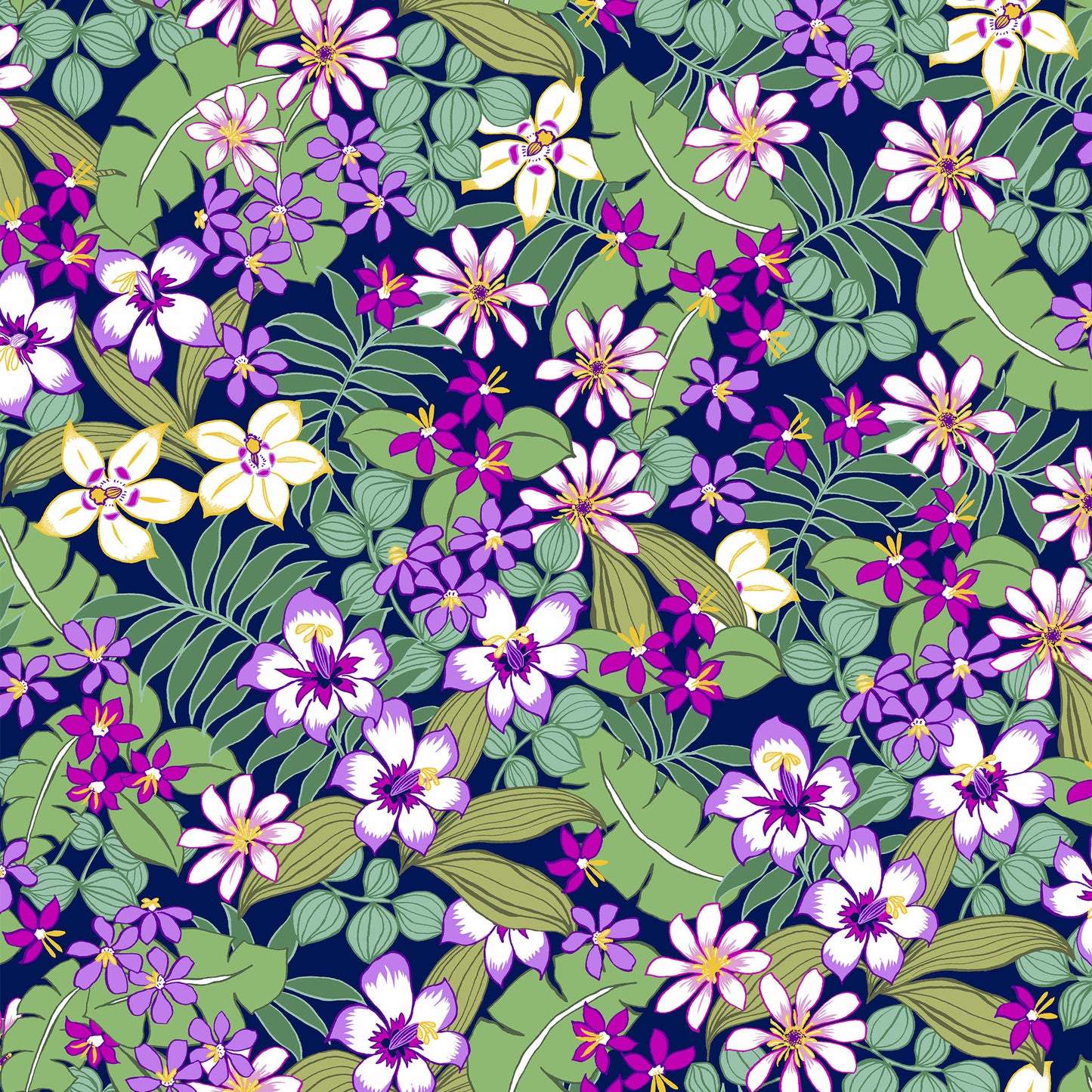 P-2986-501-NAVY-VIOLET - PRINTED 100% POLYESTER HI MULTI CHIFFON WASH