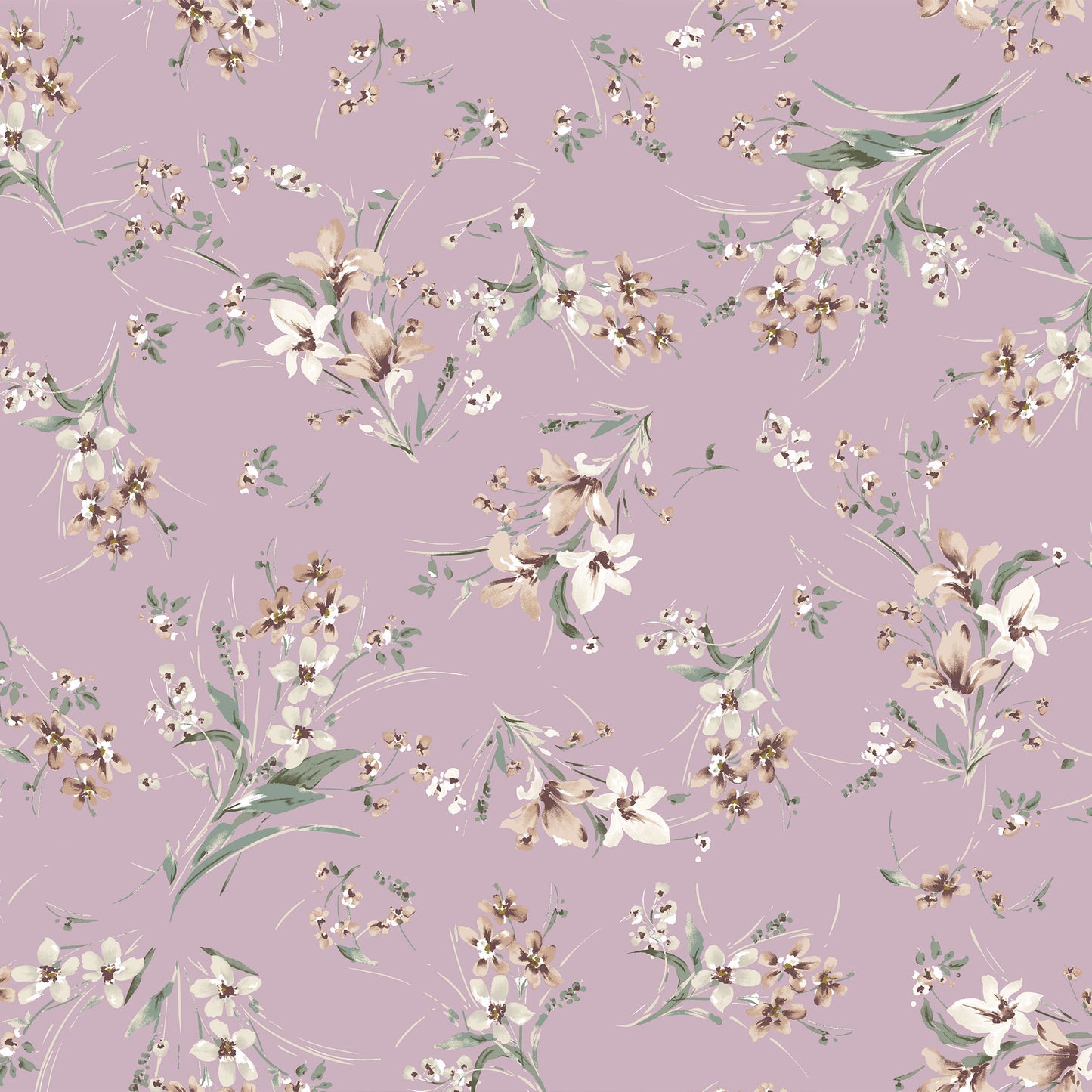 P-2988-504-PALE-LILAC-SAND - PRINTED WOOL DOBBY 100% POLYESTER