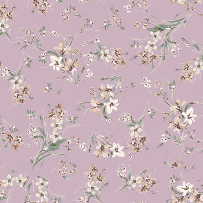 P-2988-504-PALE-LILAC-SAND - PRINTED WOOL DOBBY 100% POLYESTER