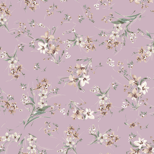 P-2988-504-PALE-LILAC-SAND - PRINTED WOOL DOBBY 100% POLYESTER