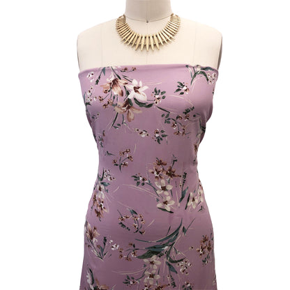 P-2988-504-PALE-LILAC-SAND - PRINTED WOOL DOBBY 100% POLYESTER