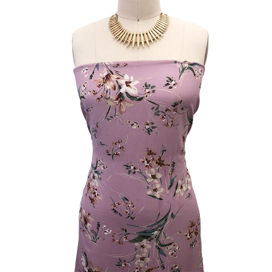 P-2988-504-PALE-LILAC-SAND - PRINTED WOOL DOBBY 100% POLYESTER