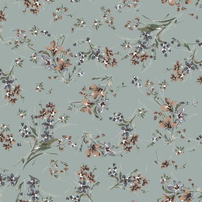 P-2988-754-CLOUD-BLUE-ROSE-TAN - PRINTED POLY MOROCCAN 100% POLY