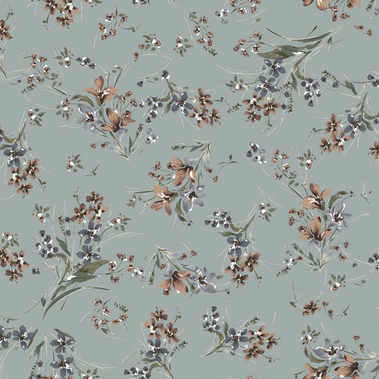 P-2988-754-CLOUD-BLUE-ROSE-TAN - PRINTED POLY MOROCCAN 100% POLY