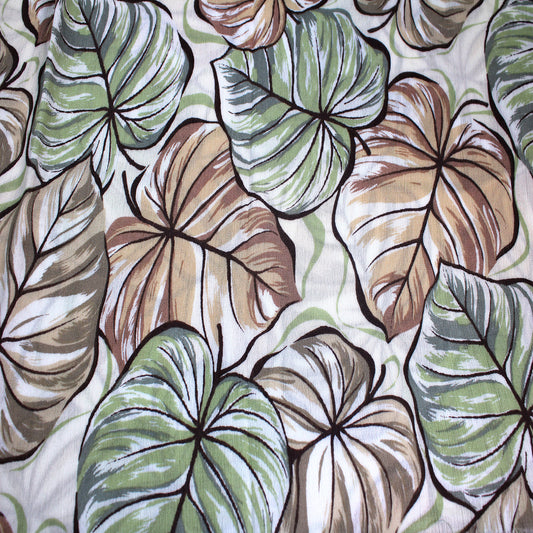 P-2989-636-ECRU-SEAFOAM - PRINTED CREPON 100% RAYON CREPON