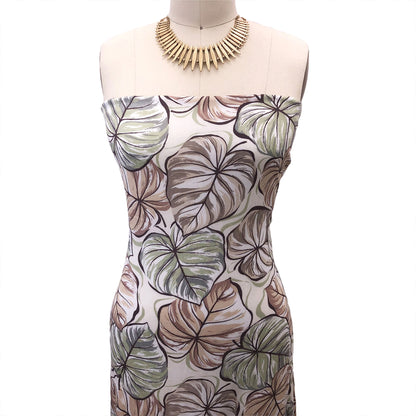 P-2989-636-ECRU-SEAFOAM - PRINTED CREPON 100% RAYON CREPON