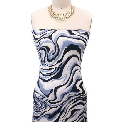 P-2993-668-OFFWHITE-BLUE - PRINTED DTY 92% POLY 8% SPANDEX DTY DOUBLE SIDED BRUSH