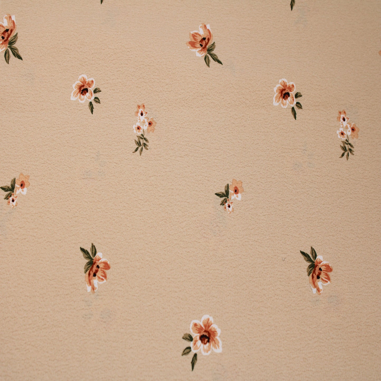 P-2995-754-MACADAMIA-APRICOT - PRINTED POLY MOROCCAN 100% POLY